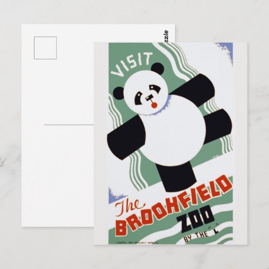  Chicago Schattige Bezoek Brookfield Zoo Briefkaart (Voorkant / Achterkant)