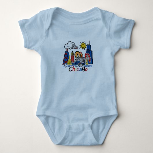 Chicago Schattige Skyline Romper (Voorkant)