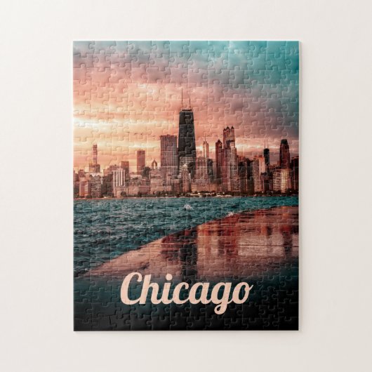 Chicago Schilderachtig puzzels City Art Hard Jigza (Verticaal)