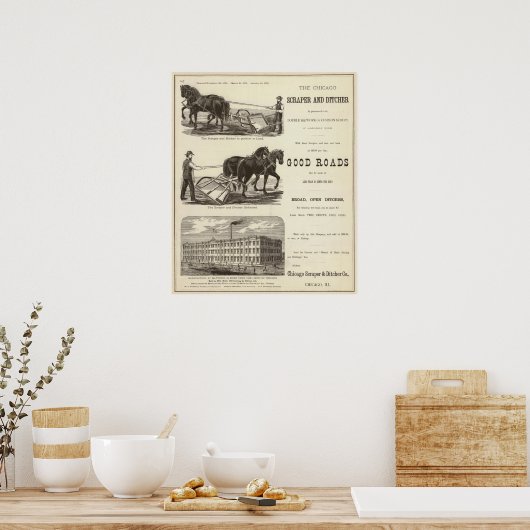 Chicago Scraper en Ditcher Poster (Keuken)