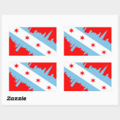 CHICAGO - SCUBA RECHTHOEKIGE STICKER (Vel)