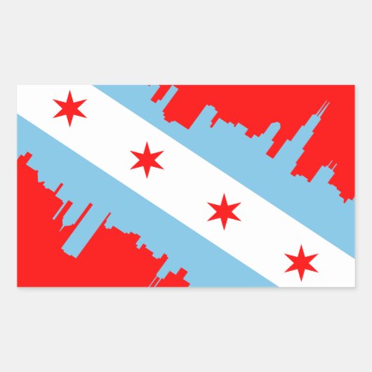 CHICAGO - SCUBA RECHTHOEKIGE STICKER (Voorkant)