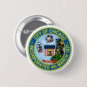 Chicago Seal Ronde Button 5,7 Cm (Voorkant /achterkant)