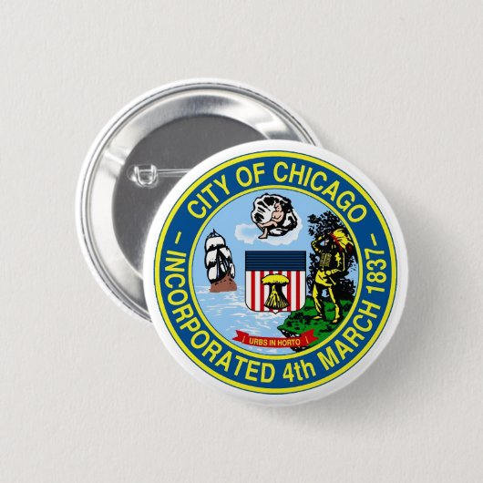 Chicago Seal Ronde Button 5,7 Cm (Voorkant /achterkant)