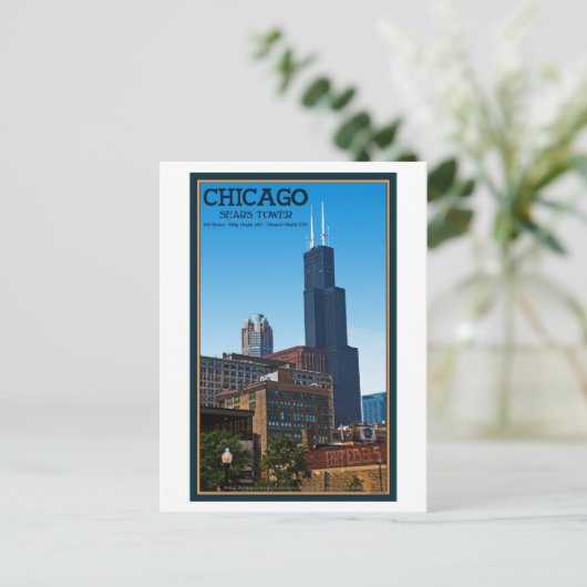 Chicago - Sears Tower Briefkaart (Staand voorkant)