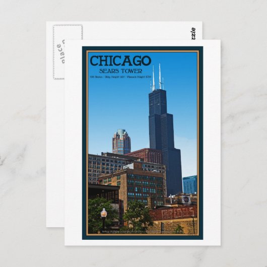 Chicago - Sears Tower Briefkaart (Voorkant / Achterkant)
