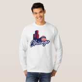 Chicago Sears Tower en Metra T-shirt (Voorkant volledig)