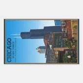 Chicago - Sears Tower Rechthoekige Sticker (Voorkant)