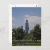 Chicago Sears Tower/Willis Tower Post Card Briefkaart (Voorkant / Achterkant)