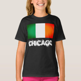 Chicago Shamrock Vlag - Iers Erfgoed T-shirt