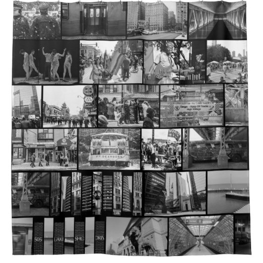 Chicago Shower Curtain Douchegordijn (Voorkant)