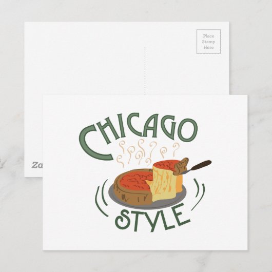 Chicago Sign. Briefkaart (Voorkant / Achterkant)