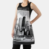 Chicago Silhouet Modern Zwart Wit Schort (Insitu)
