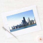 Chicago Silhouet Rechthoekige Sticker (Envelop)