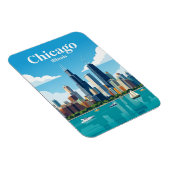 Chicago Silhouet USA Magneet (Rechterzijde)