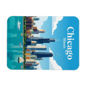 Chicago Silhouet USA Magneet (Horizontaal)