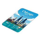 Chicago Silhouet USA Magneet (Linkerzijde)
