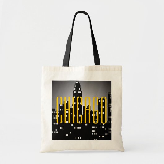 Chicago Silhouette Budget Tote Bag (Voorkant)