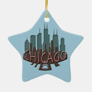 Chicago Silhouette Eenvoudig Chocolade Ornament