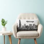 Chicago Silhouette Geëtst Kussen (Stoel)