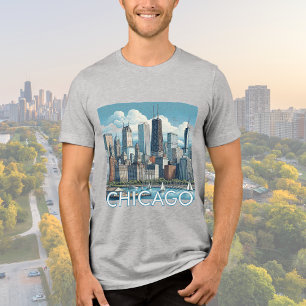 Chicago Silhouette Modern Grafische T-Shirt