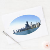 Chicago Silhouette Ovale Sticker (Envelop)