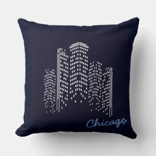 Chicago Silhouette Polyester Kussen