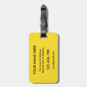 Chicago, Sjabloon Zweeds Bagagelabel (Achterkant verticaal)