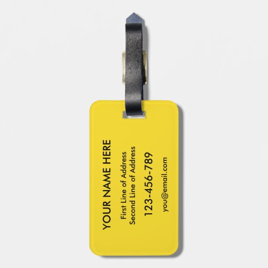 Chicago, Sjabloon Zweeds Bagagelabel (Achterkant verticaal)