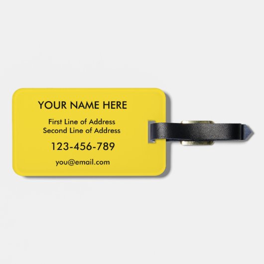 Chicago, Sjabloon Zweeds Bagagelabel (Achterkant horizontaal)