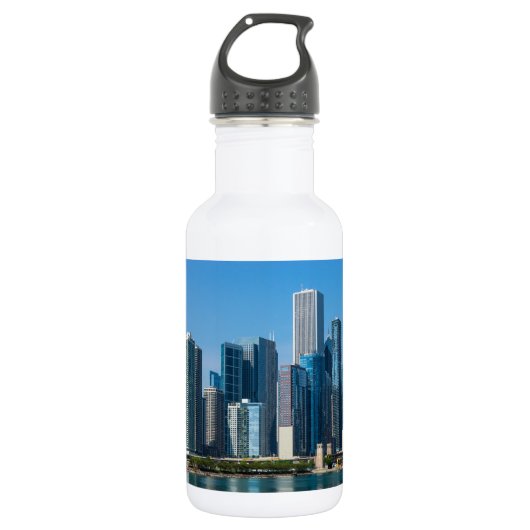 Chicago Skycrapers Waterfles (Voorkant)