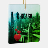 Chicago Skyline1930's van Bovenste Foto van het ui Keramisch Ornament (Rechts)