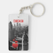 Chicago Skyline1930's van Bovenste Foto van het ui Sleutelhanger (achterkant)