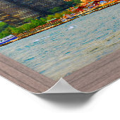 Chicago Skyline 4 Panel Wood Window Poster (Hoek)