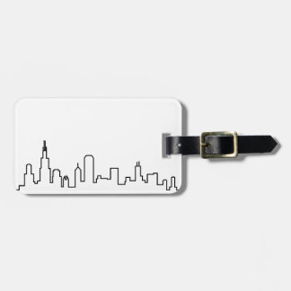 Chicago Skyline Bagagelabel