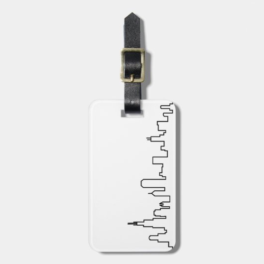 Chicago Skyline Bagagelabel (Voorkant verticaal)