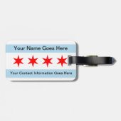 Chicago Skyline Bagagelabel Eagle (Achterkant horizontaal)