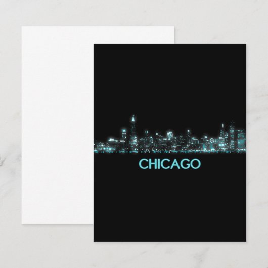 Chicago Skyline Bedankkaart (Voorkant / Achterkant)