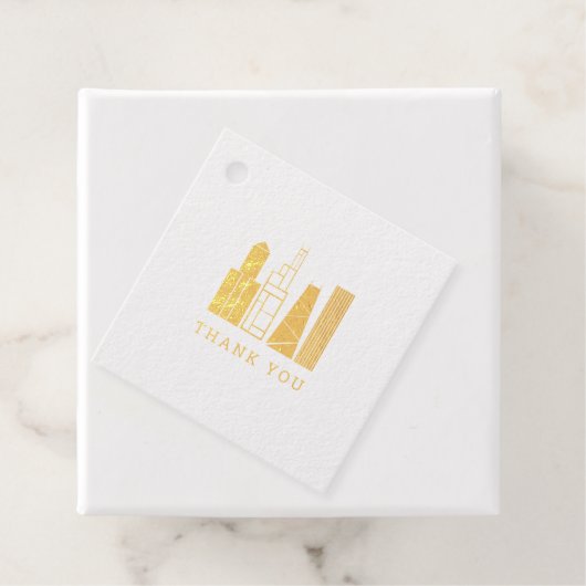 Chicago Skyline Bedankt Bedankjes Labels (Met doos)