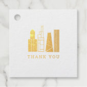 Chicago Skyline Bedankt Bedankjes Labels (Voorkant)