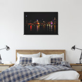 Chicago Skyline bij nacht Canvas Afdruk (Insitu (Slaapkamer))