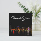 Chicago Skyline bij nacht - Hartelijk dank Bedankkaart (Staand voorkant)