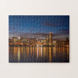 Chicago Skyline bij nacht Legpuzzel