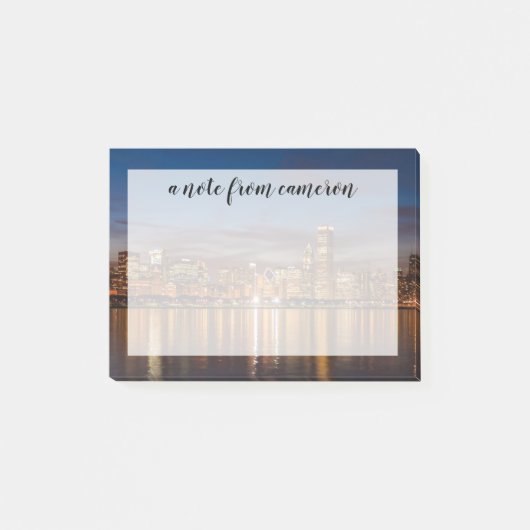 Chicago Skyline bij nacht Post-it® Notes (Voorkant)