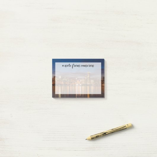 Chicago Skyline bij nacht Post-it® Notes (Op bureau)