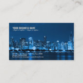 Chicago Skyline bij nacht Visitekaartje (Achterkant)