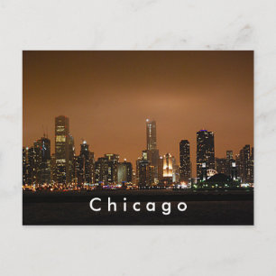 Chicago Skyline bij Navy Pier Briefkaart