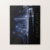 Chicago Skyline bij Night Jigzaag Puzzle Legpuzzel (Verticaal)