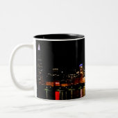 Chicago Skyline bij Night Two-Tone Coffee Mok (Links)