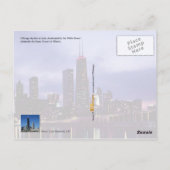 Chicago skyline bij schemering briefkaart (Achterkant)